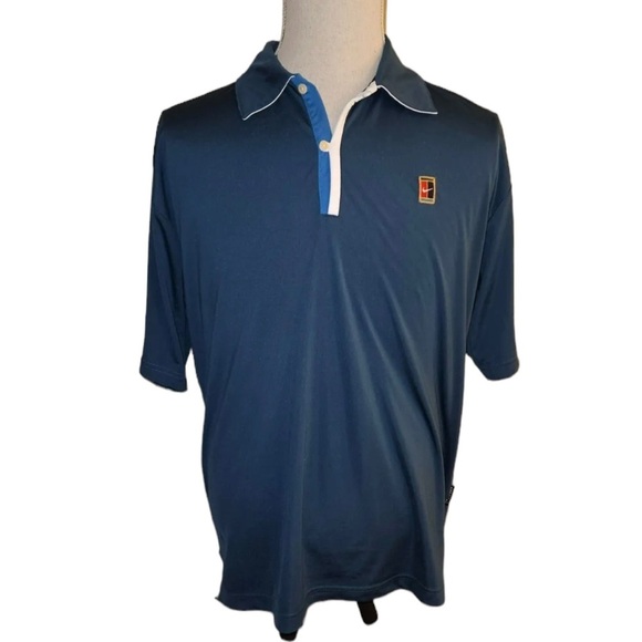 Vintage 1998 Nike Challenge Court Tennis 1/4 Zip Polo large L - Picture 3 of 4